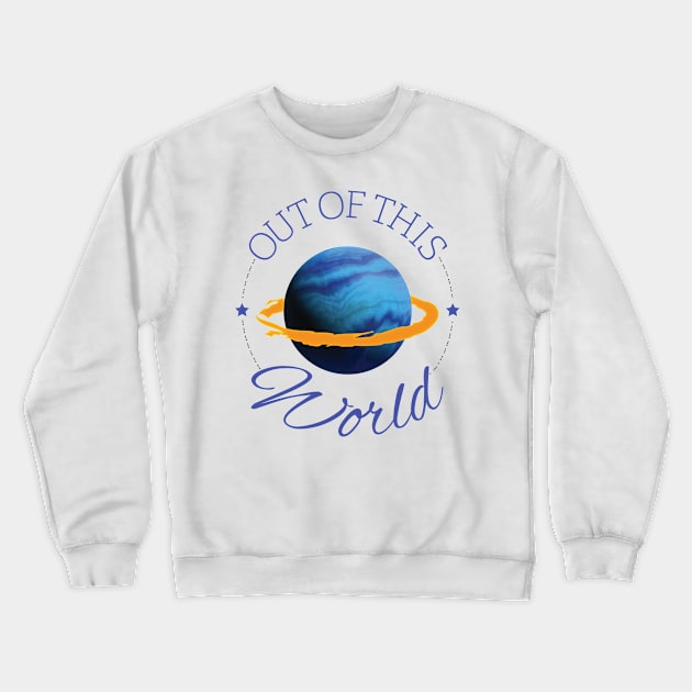 Out Of This World - B Crewneck Sweatshirt by Wolfy's Studio